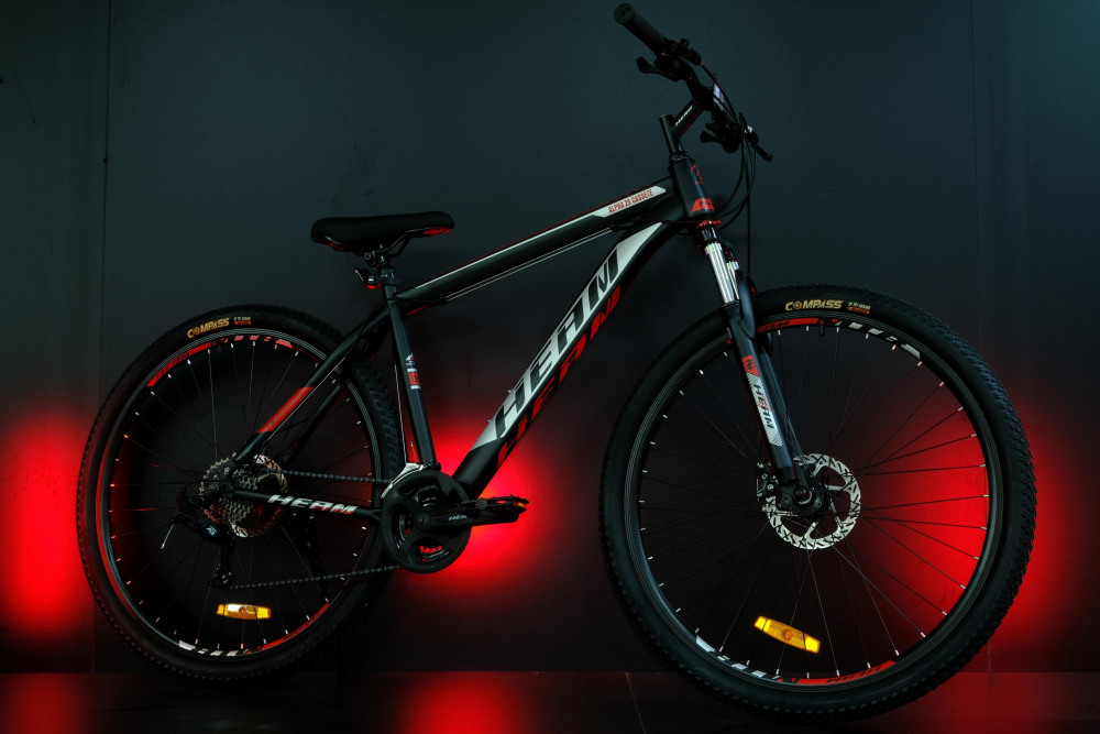 HEAM ALPHA 29 Cassete Матовый Чёрный/Красный рама 21 (на рост 183-190)